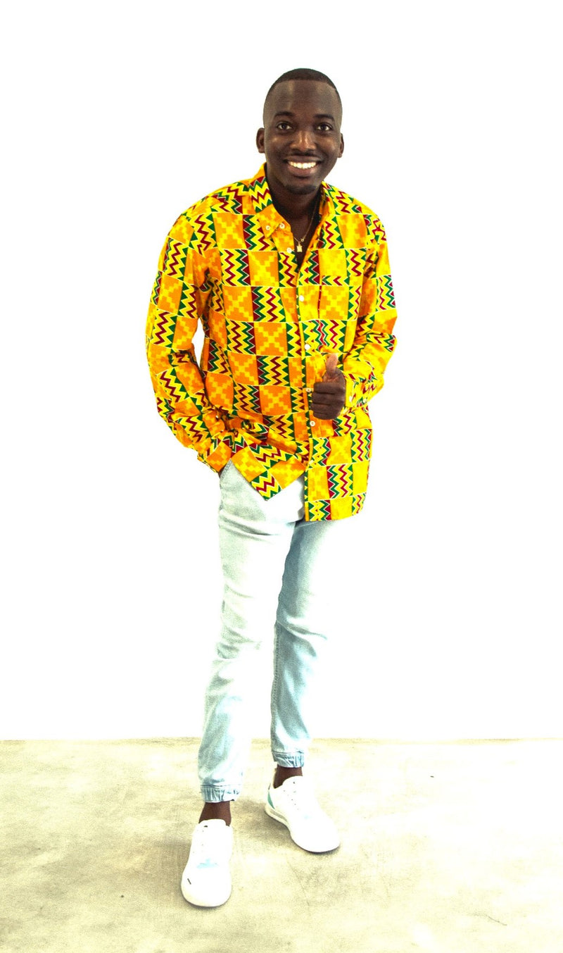 SPORTY MEN’S SHIRT YELLOW CHOKWE