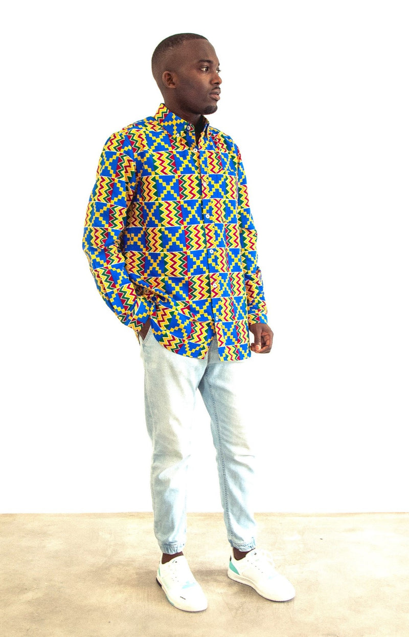 SPORTY MEN’S SHIRT BLUE CHOKWE