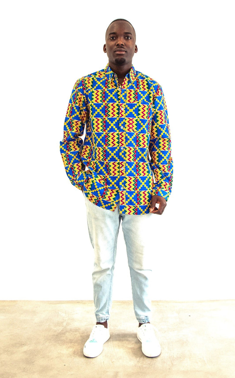 SPORTY MEN’S SHIRT BLUE CHOKWE