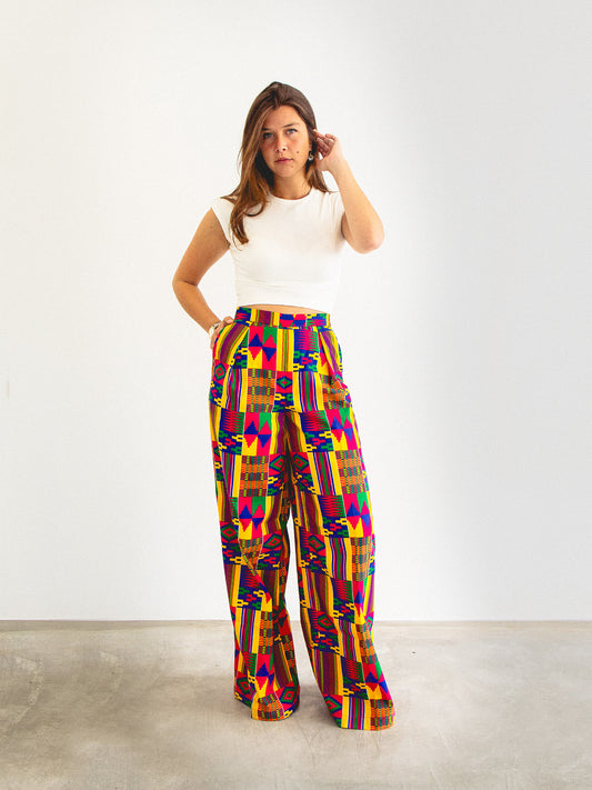 PANTALOONS YELLOW KENTE