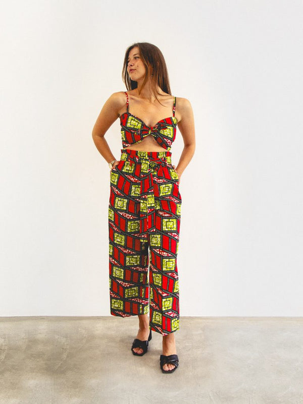 PANTS & TOP SET RED SAURIMO