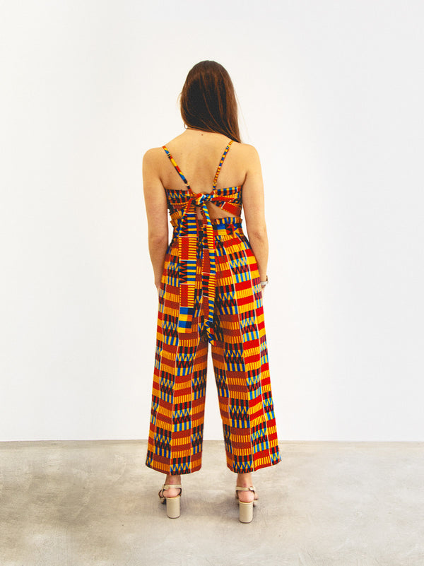 PANTS & TOP SET RED KENTE