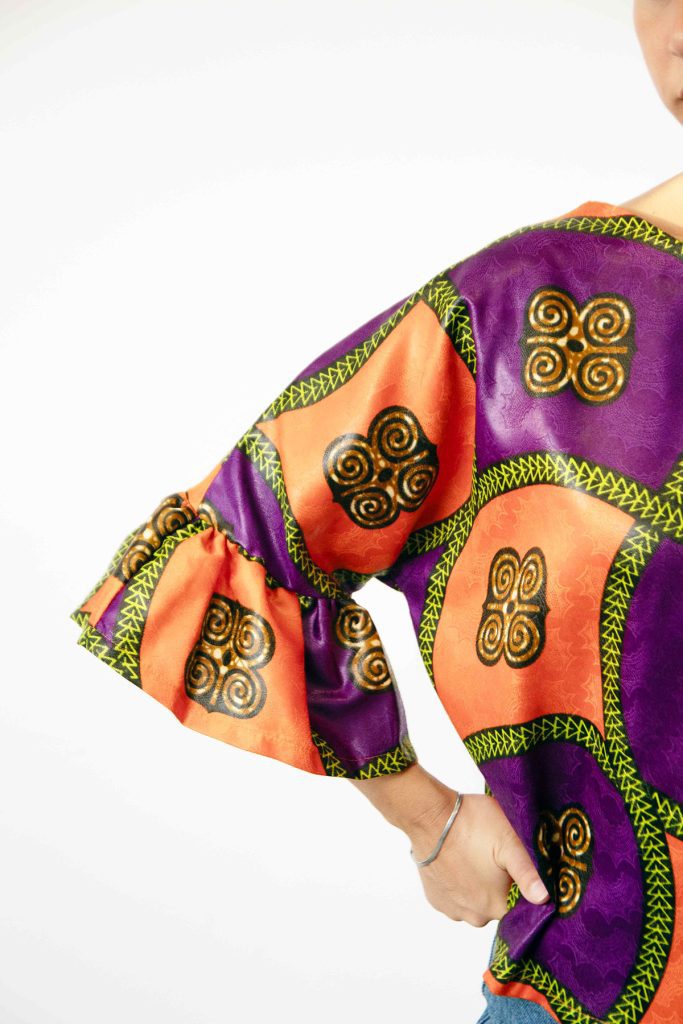 JAPANESE SLEEVE BLOUSE ORANGE UÍGE
