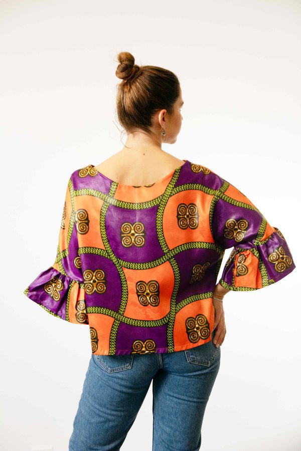 JAPANESE SLEEVE BLOUSE ORANGE UÍGE