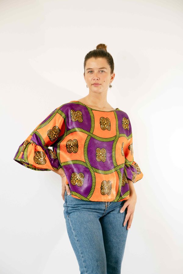 JAPANESE SLEEVE BLOUSE ORANGE UÍGE