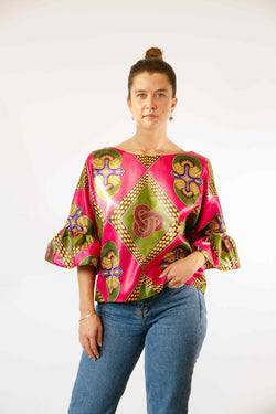 JAPANESE SLEEVE BLOUSE NIGERIAN STYLE