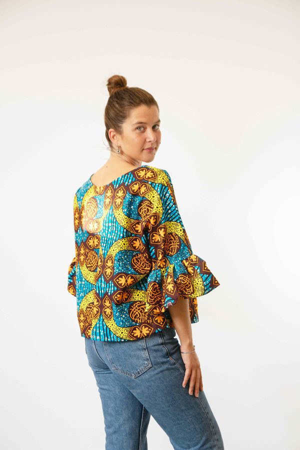 JAPANESE SLEEVE BLOUSE BLUE ZARMA