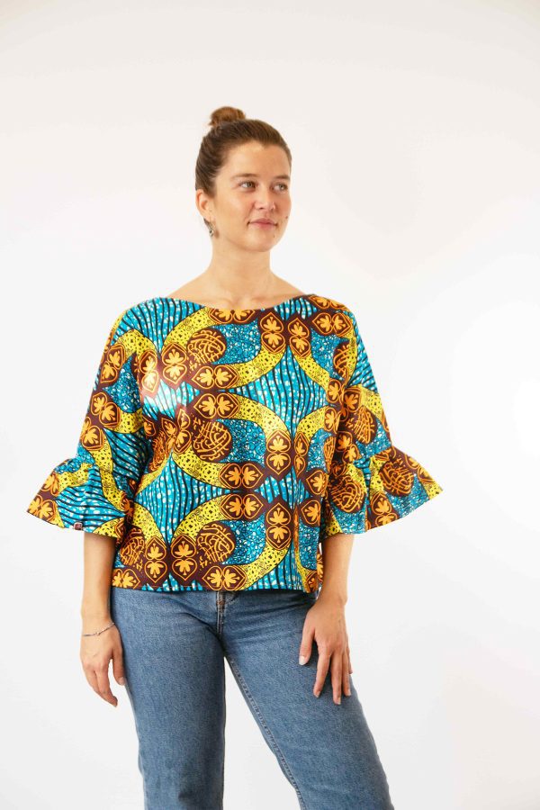 JAPANESE SLEEVE BLOUSE BLUE ZARMA