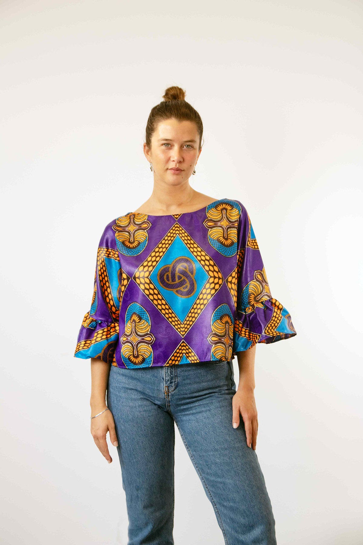 JAPANESE SLEEVE BLOUSE PURPLE HABESHA