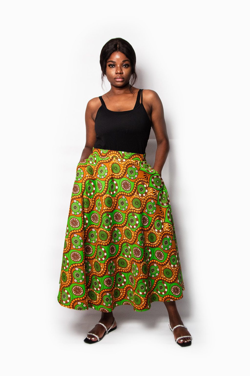 MIDI ROUND SKIRT ALBERTO LAKE