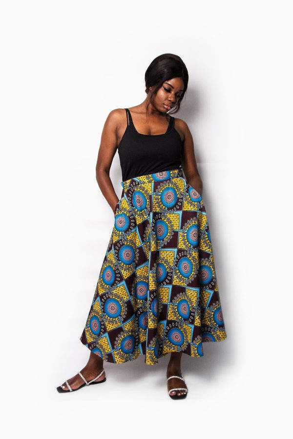 MIDI ROUND SKIRT ADINKRA