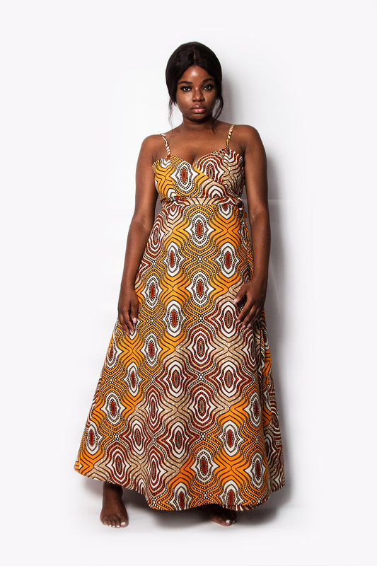 LONG DOUBLE-BREASTED DRESS KALAHARI SAND