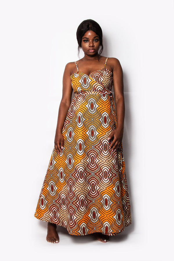 LONG DOUBLE-BREASTED DRESS KALAHARI SAND