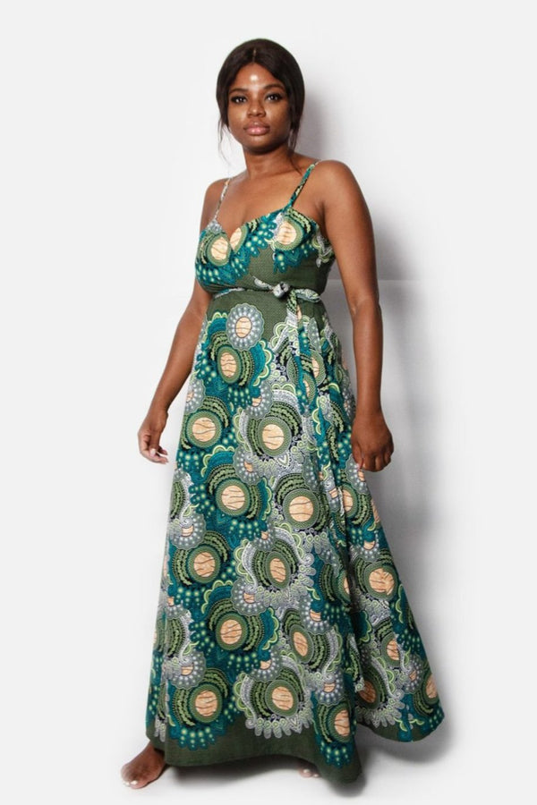 LONG DOUBLE-BREASTED DRESS BLUE ACCRA