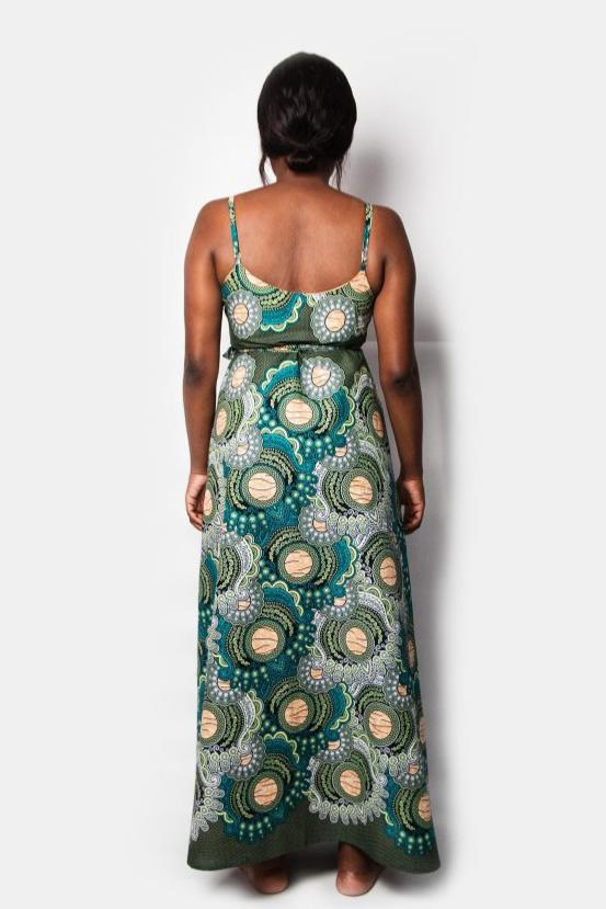 LONG DOUBLE-BREASTED DRESS BLUE ACCRA