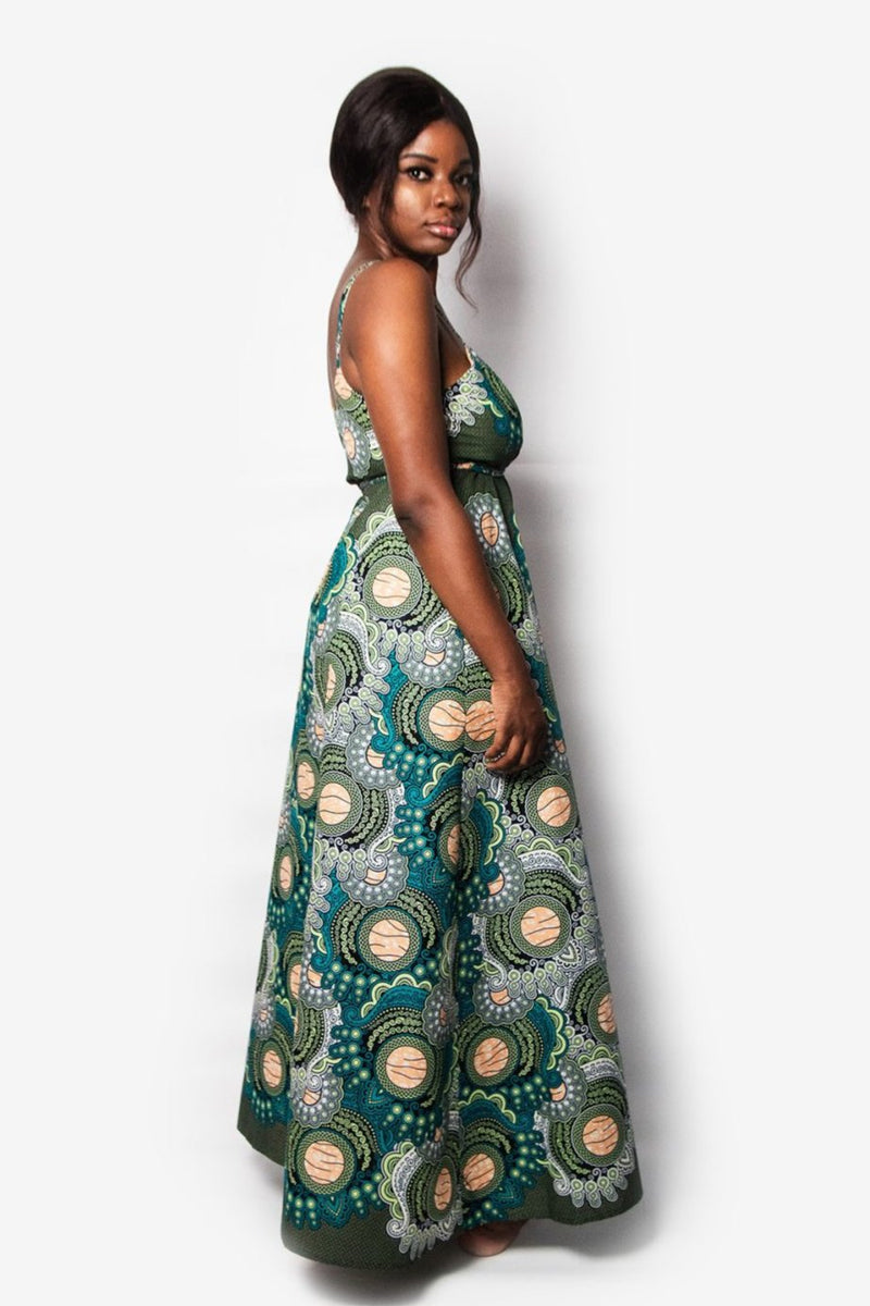 LONG DOUBLE-BREASTED DRESS BLUE ACCRA