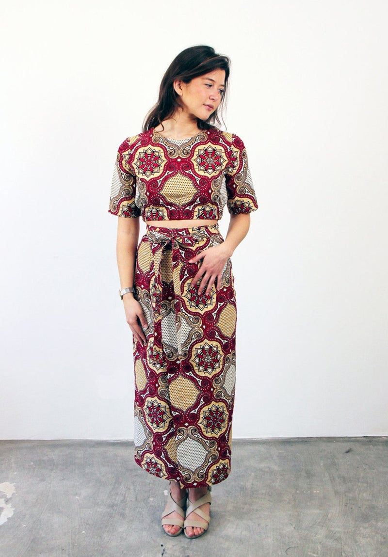 CROPPED BLOUSE & SKIRT SET WELWITSCHIA FLOWER