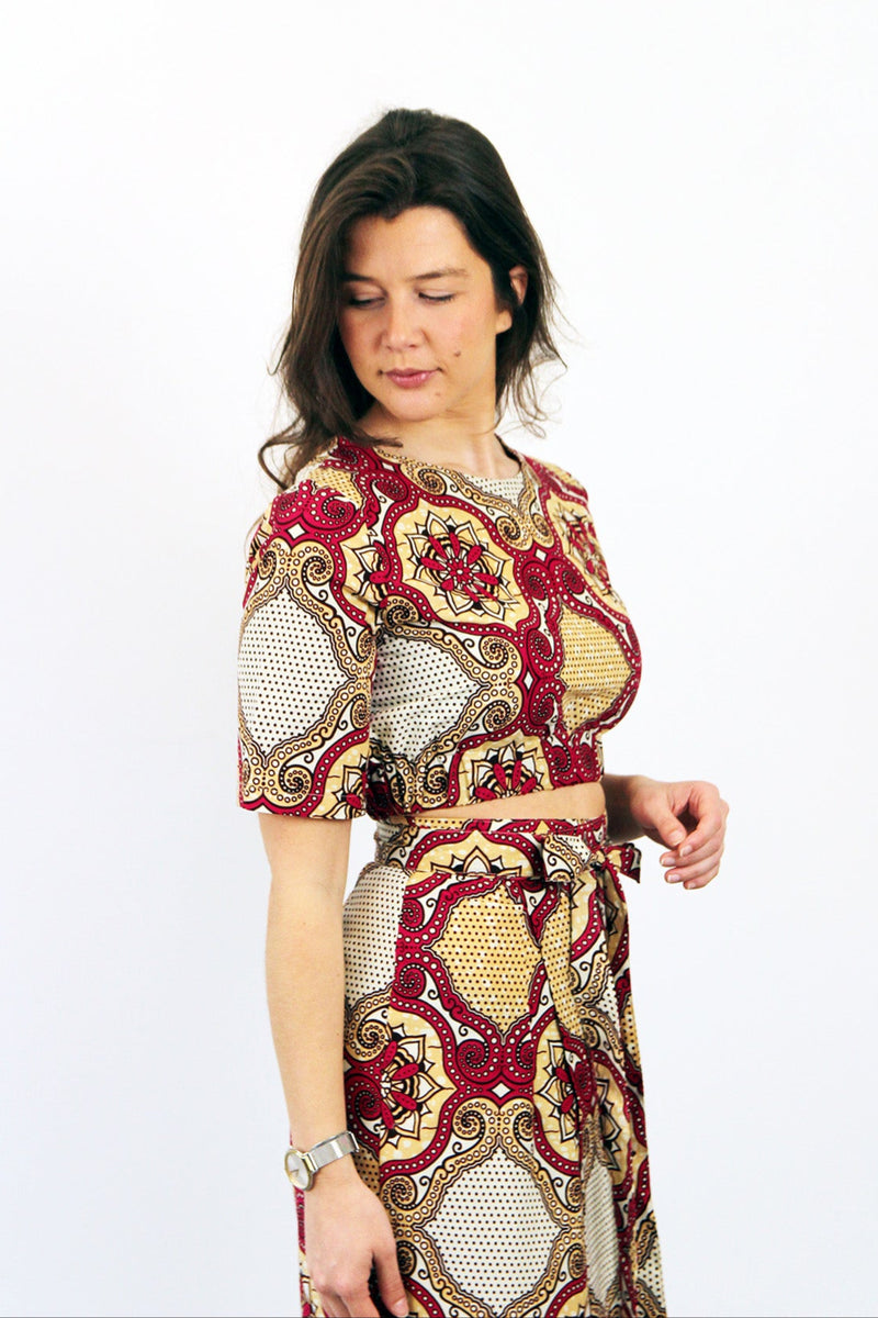 CROPPED BLOUSE & SKIRT SET WELWITSCHIA FLOWER